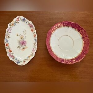 Two antique porcelain plates